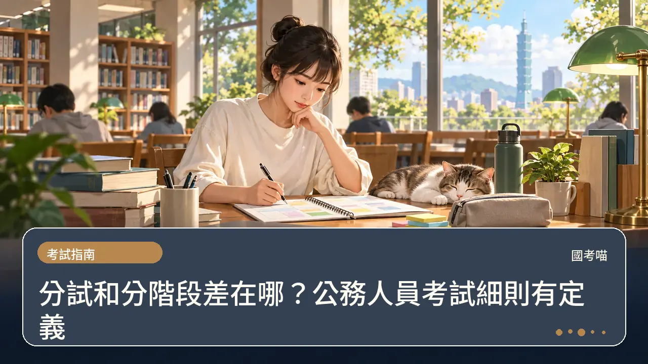 分試和分階段差在哪?公務人員考試細則有定義主題插畫